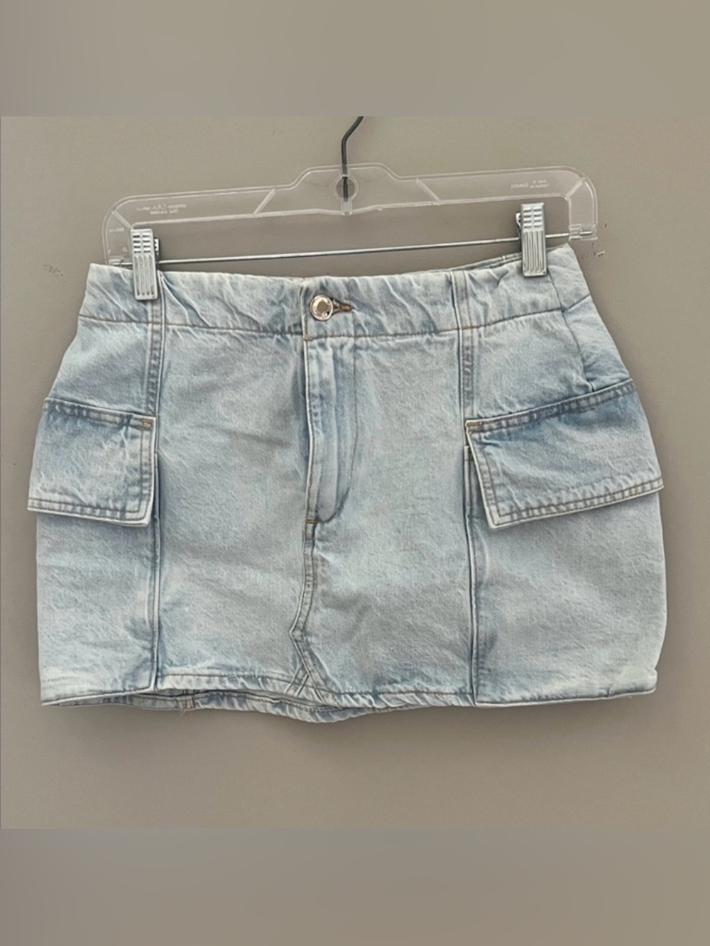 ZARA LIGHT WASH DENIM SKIRT